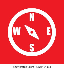 Icon vector illustration of compass, EPS10.