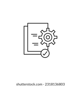 Concepto de Ilustración de Vectores de Icono para Tecnología de Innovación, opción Automatización de Procesos Robóticos. Datos Automáticos Con Robots.