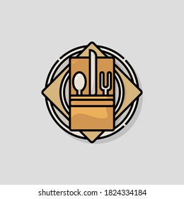 icon vector illustration of a cutl suitable for Thanksgiving, Autumn, Fall, or any other November holiday event.