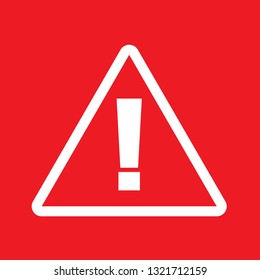 Icon vector illustration of exclamation sign, EPS10.