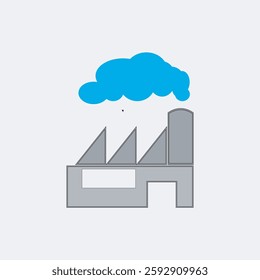 icon vector illustration a factory industrial