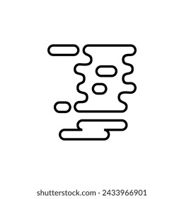 icon Vector illustration of a fog. Flat forecast icon of a fog, editable isolated white background.