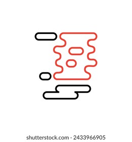 icono Ilustración vectorial de una niebla. Icono de previsión plana de una niebla, fondo blanco aislado editable.