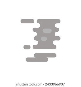 Symbol Vektor-Illustration eines Nebels. Flaches Vorhersagesymbol eines Nebels, bearbeitbarer isolierter weißer Hintergrund.