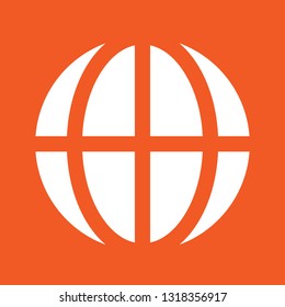 Icon vector illustration of globe, earth, EPS10.