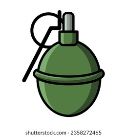 Icon. Vector illustration isolated on white background. Hand grenade flat style isolated on white. weapon object concept vector for your design work, presentation, website or others.