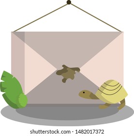 Icon of vector illustration. letter for banners, ad, packege, print