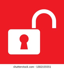 Icon Vector Illustration of lock, security and protection, EPS10. 