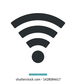 Wiﬁ Icon Vector Illustration Logo Template