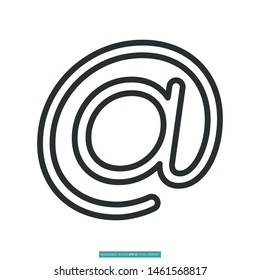 At icon vector illustration logo template for many purpose