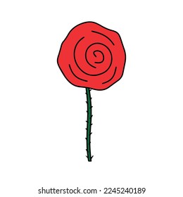 Icon Vector Illustration Love Rosa Valentines Bouquet Path Way to the heart 