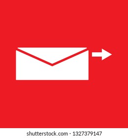 Icon vector illustration of mail, email, outbox, EPS10.
