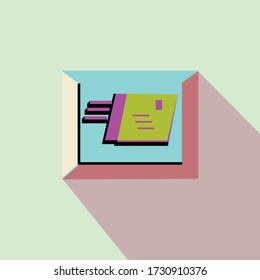 Icon vector illustration of a modern, modern design, set search website SEO optimization. with envelope symbols and some lines for express messages.
