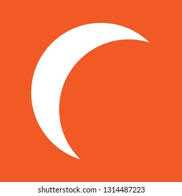 Icon vector illustration of moon, EPS10.