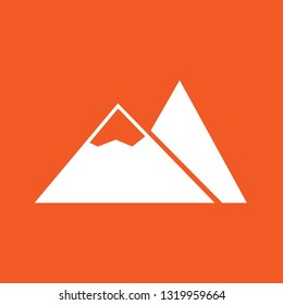 Icon vector illustration of mountains, EPS10