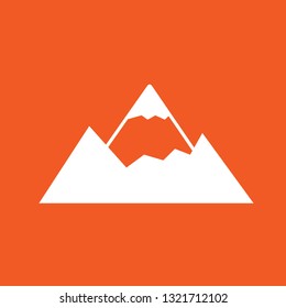 Icon vector illustration of mountains, EPS10.