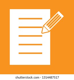 Icon vector illustration of note, document, EPS10.