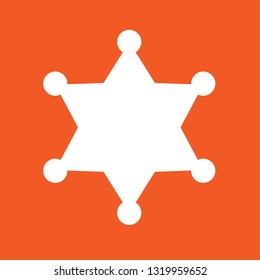 Icon vector illustration of officer badge, EPS10