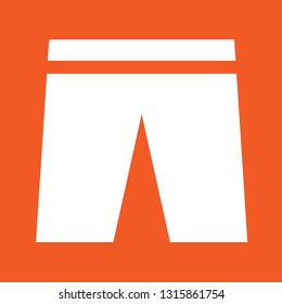 Icon vector illustration of a pair of shorts. 