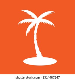 Icon vector illustration of a palm tree, EPS10.