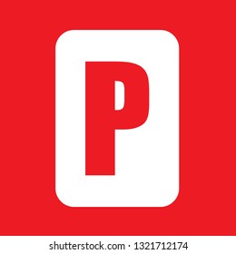 Icon vector illustration of parking sign, EPS10.