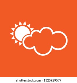 Icon vector illustration of Partly sunny sky, EPS10.