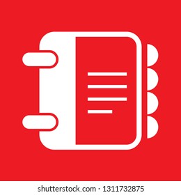 Icon vector illustration of a phone book, EPS10.