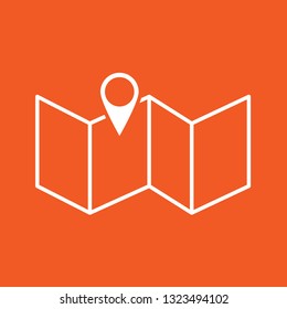 Icon vector illustration of pin-map, EPS10.