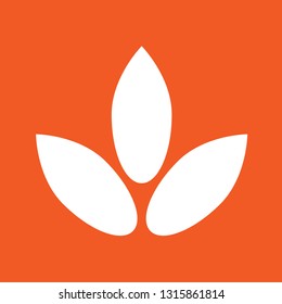 Icon vector illustration of plant, leaf.