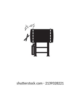 Icon Vector illustration of Ramadan drum.