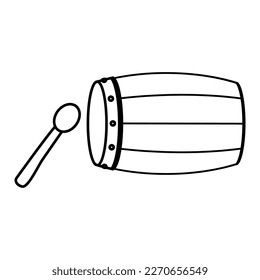 Icon Vector illustration of Ramadan drum.