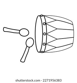 Icon Vector illustration of Ramadan drum.