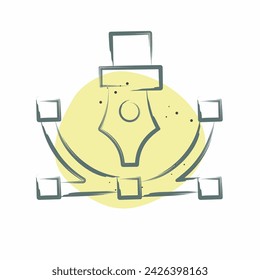 Icon Vector Illustration. related to Creative Concept symbol. Color Spot Style. simple design editable. simple illustration