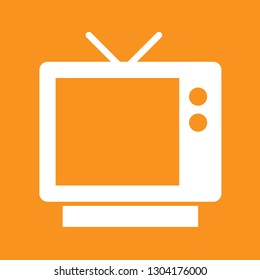 Icono Vector Ilustración de un retro TV, televisión, pantalla, EPS10.