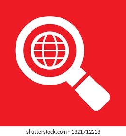Icon vector illustration of searching the internet, EPS10.