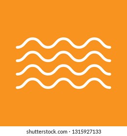 Icon vector illustration of see waves. 