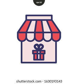 Icon vector illustration shop. flat design style. eps10