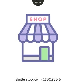 Icon vector illustration shop. flat design style. eps10