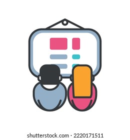 ilustración icono vectorial estudiantes