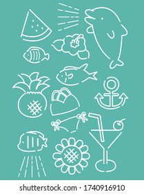 icon vector illustration of summer 