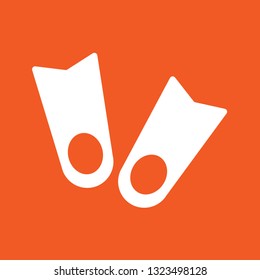 Icon vector illustration of swim-fins, EPS10.