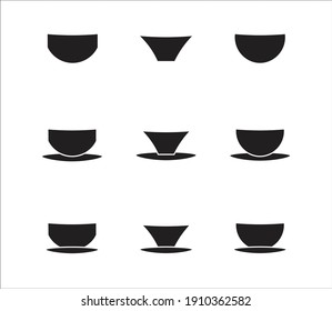 Icon vector illustration symbol graphic of bowl monochrome