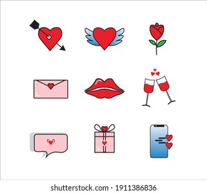 Icon vector illustration symbol graphic of valentine perfect your lover