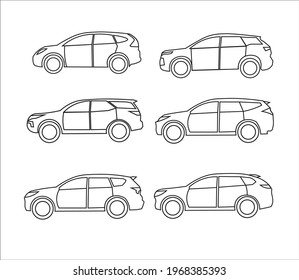 Icon vector illustration symbol graphic of Suv Car