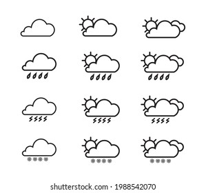 Icon vector illustration symbol graphic of weather forecast