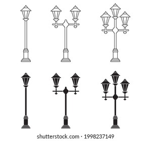 
Icon vector illustration symbol graphic of Park Street Light