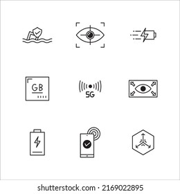 Icon vector illustration symbol graphic of mobile device set