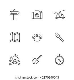 Símbolo de ilustración de vector de icono gráfico de camping