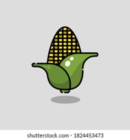 Icon vector illustration of Thanksgiving corn.