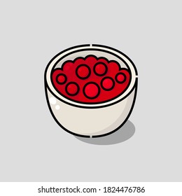 Icon vector illustration of Thanksgiving Cranberry Sauce.